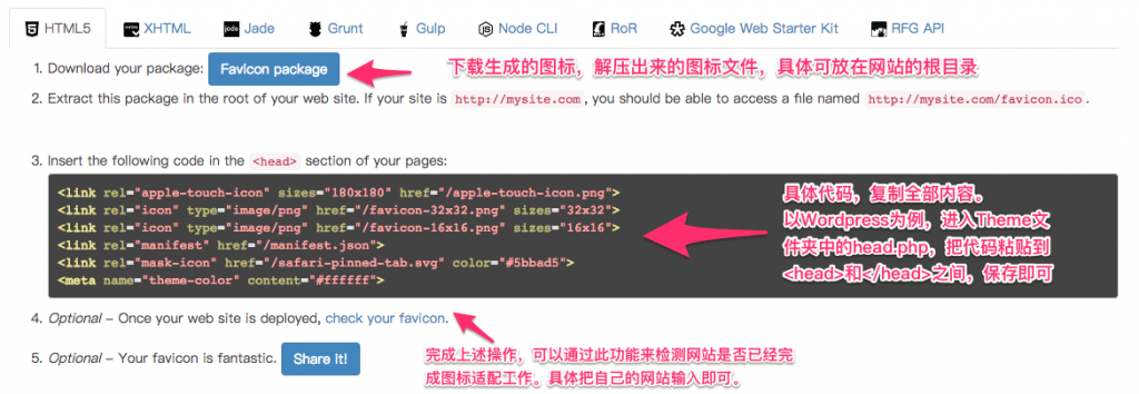 Favicon package